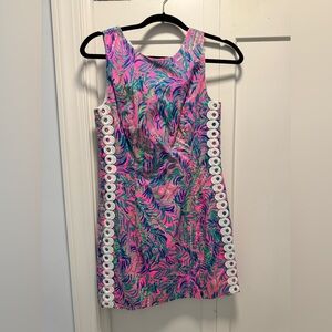 Lilly Pulitzer Pink and Green Tropical Mini Dress